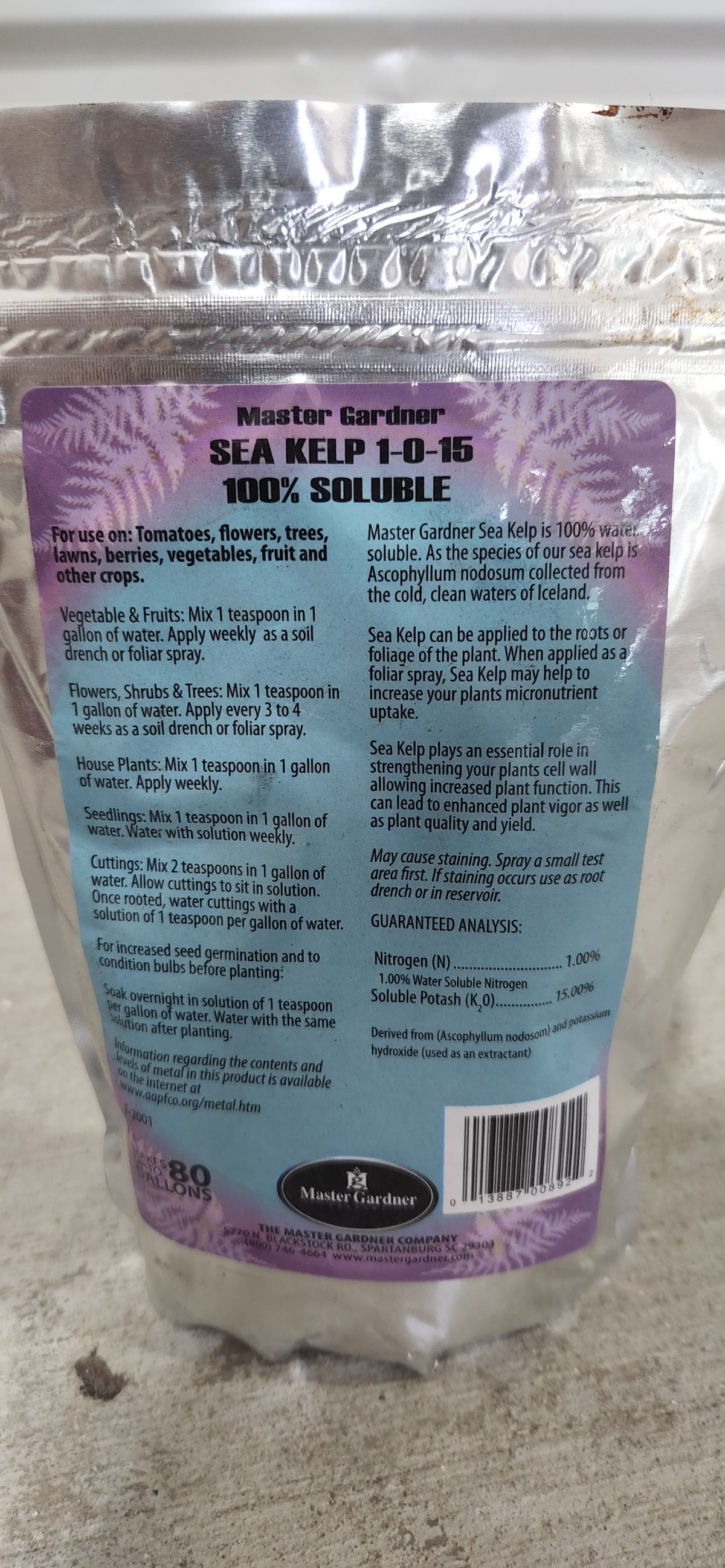 Master Gardner Sea Kelp 1-0-15