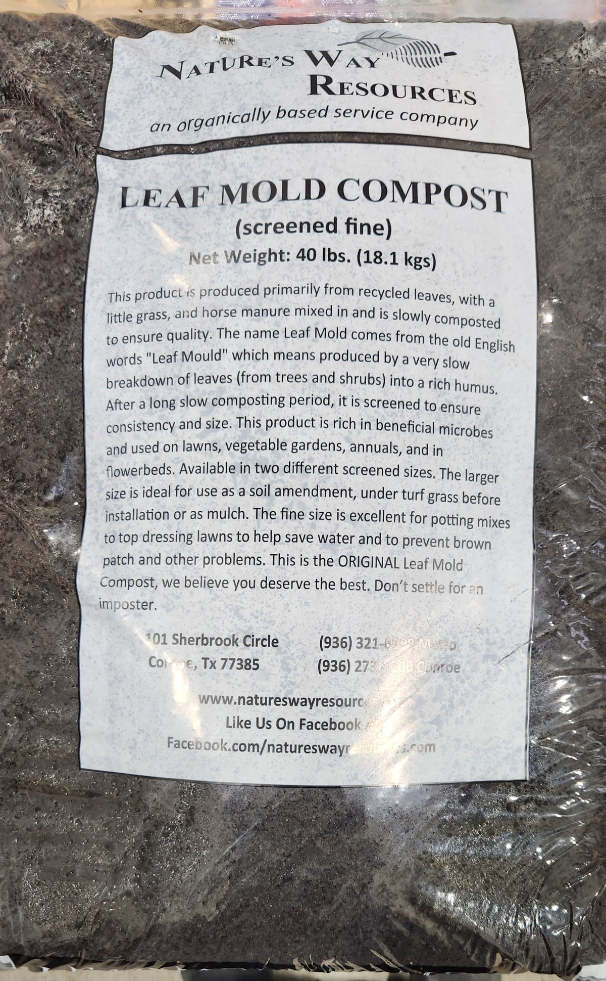 Natures way resources Leaf mold compost